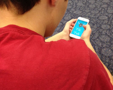 Media Collage students protest against Yik Yak