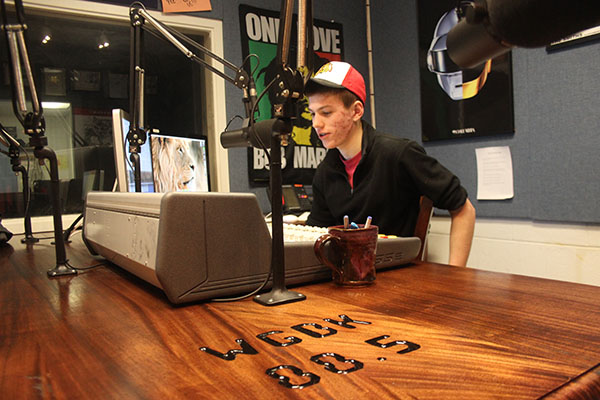 Woods, Radio work together, construct new broadcast table