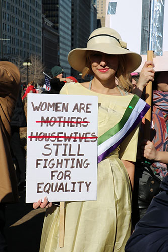 Current political climate draws teachers to women’s march on Washington, D.C.