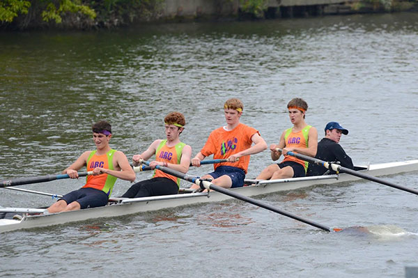 Rowing with his teammates, Pys practices about five to six hours a day in order to prepare for races, according to Pys. 