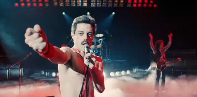 MAGNETIC   MERCURY:  Thrusting his hand in front of him, lead singer of the rock band Queen, Freddie Mercury, draws the crowd into the show. The movie Bohemian Rhapsody focuses on the lives and the loves of the members of Queen. Source: The Independent