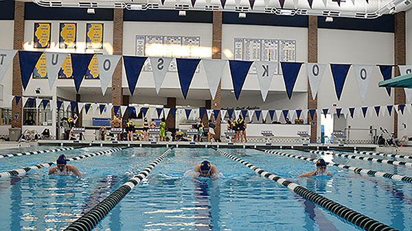 Diving In: Practicing at the South pool, girls’ swim and dive has not been allowed to travel for meets this year. Instead, they have been forced to compete virtually, with no semblance of whether or not they are ahead in the race. 
