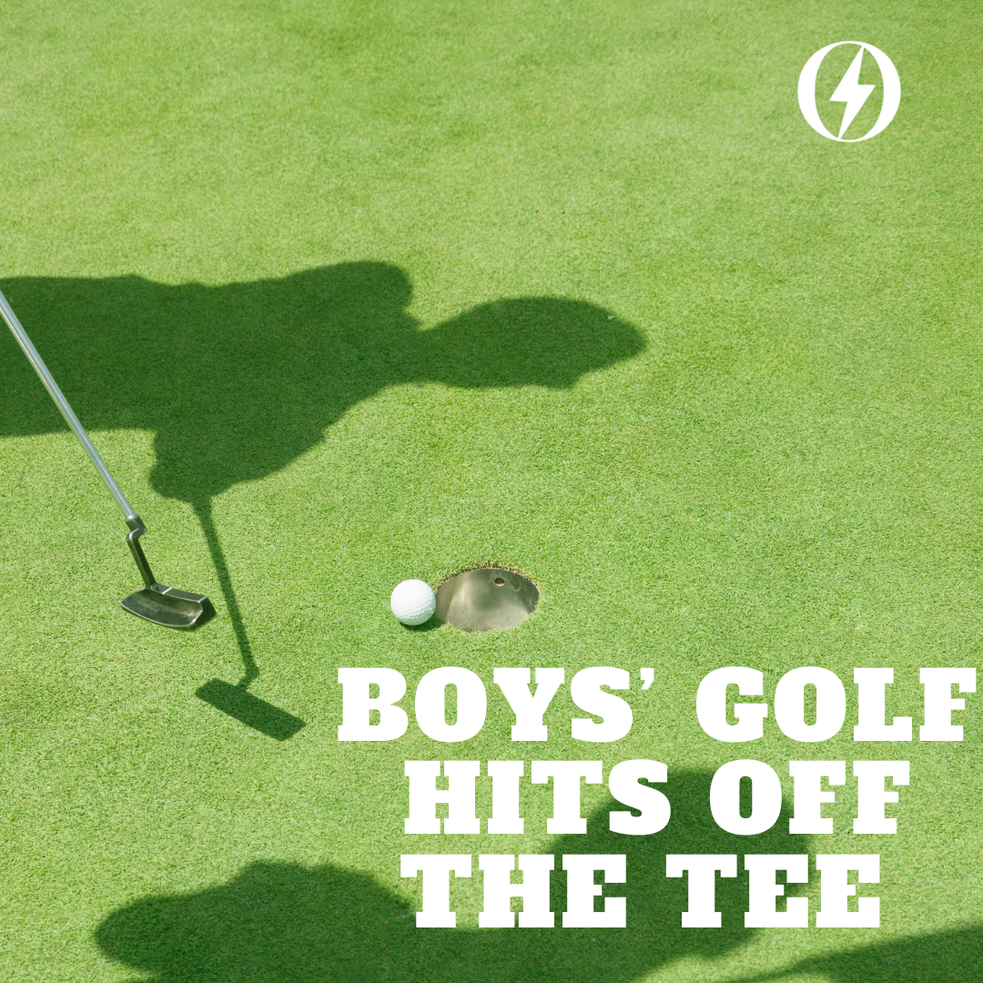 Boys' golf hits off the tee