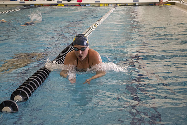 Womens swim team has faced tough competition this season, hopes to do well at State