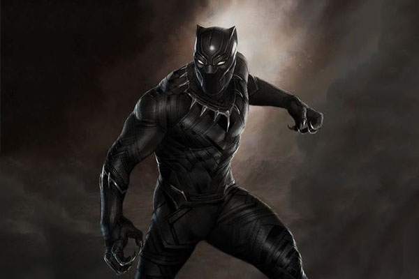 KILLER KING: Baring  his claws, newly crowned king, T’Challa (Chadwick Boseman), puts on his panther suit. T’Challa’s role as the black panther is to protect his home of Wakanda.