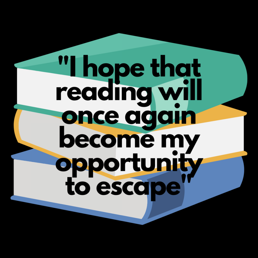 I hope that reading will once again become my opportunity to escape