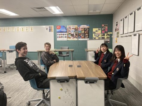 Cultural Connections: While in America, exchange students shadowed their partners at South.