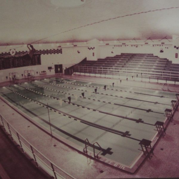 Swimming at South: Souths original pool (pictured above, circa 1960s) once hosted both gym classes and swim teams. It was not until the Glenbrook referendum in the summer of 2007 that the second pool was added for the swim team.